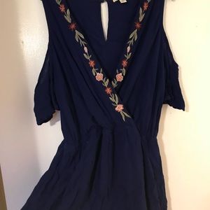 Cold shoulder romper